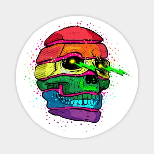 LGBT Rainbow Skull Magnet